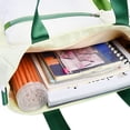 thumbnail image 6 of Cute Canvas Tote Bag With Plush for Ages 5rd 6th 8th 10th Pendant Multi Pocket Adjustable Strap Homework Tutoring Book Bag For School, 6 of 8