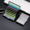 thumbnail image 2 of Visland Slim Card Holder Holds Up to 10 Cards Stainless Steel Portable RFID Blocking Protects Privacy Card Wallet Lightweight Card Organizer, 2 of 8