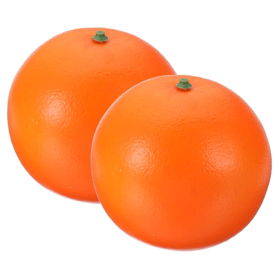 Uxcell 2 Pcs Artificial Orange, Foam Lifelike Fake Fruit Model Orange Large