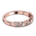 thumbnail image 3 of 0.36ct Round and Pear Diamond Moissanite 18K Rose Gold Over Silver Wedding Band, 3 of 4