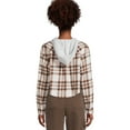 thumbnail image 4 of No Boundaries Juniors Hooded Flannel Shirt, 4 of 6
