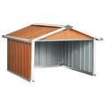 thumbnail image 3 of vidaXL Garden Shed Brown Galvanized Steel Medium Durable Garden Shed, 3 of 6