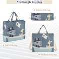 thumbnail image 6 of FORMRS Womens Corduroy Tote Bag Crossbody Shoulder Handbag with Pocket, Cute Animals, 6 of 7
