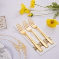 thumbnail image 5 of Woeilo 200pcs Gold Plastic Forks - Heavyweight Forks - 7.4 Inch Heavy Duty - Gold Plastic Silverware Perfect For Parties & Weddings & Restaurants And Daily Using Solid Gold, 5 of 5