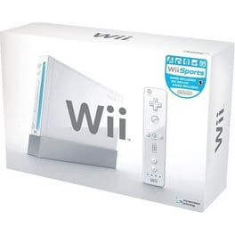 Nintendo Wii Console White with 2 Sets of Controllers & Mario Kart Bundle  System Used 