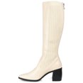 thumbnail image 3 of Journee Womens Winny Wide Calf Stacked Heel Knee High Boots, 3 of 10
