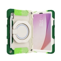 Dteck Case for Lenovo Tab M9 (Lenovo M9 Tablet Case, TB-310FU 2023 9.0 inch Tablet Case): Heavy Duty Military Grade Drop Protection, Handle Grip, Rotating Stand, Stylus Holder,Rainbow Green