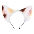 thumbnail image 1 of Diadema con orejas de piel sintética de zorro y gato, bonita de Halloween, Cosplay, Animal hecho a mano Multicolor jinwen sombreros de cosplay, 1 of 7