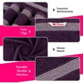 thumbnail image 3 of Casa Copenhagen Solitaire Mix 6 Pieces Towel Set- Black + Dark Purple, 600 GSM 2Bath Towel 2Hand Towel 2Washcloth, Designed in Denmark Made Of Soft Egyptian Cotton for Bathroom, kitchen & Shower, 3 of 5