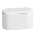 thumbnail image 2 of Stylish Bathroom Trash Small Garbage Can Wastebasket for Desk , White, 2 of 5