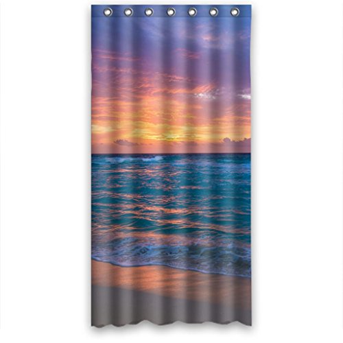 ABPHQTO Blue Sea Ocean Beach Cortina de ducha Impermeable Cortina de ducha 90x180 cm