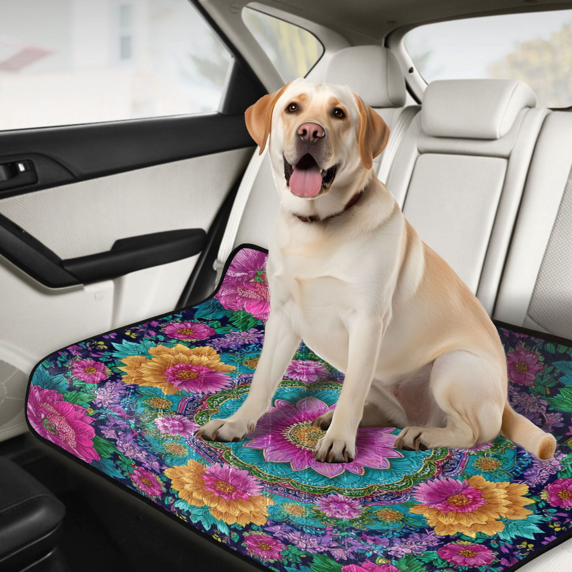 Washable Pet Pee Pads with Super Absorbent Reusable Training Pads for Dogs & Cats Colorful Delicate Floral