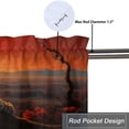 thumbnail image 5 of Leopard Valance Rod Pocket Window Curtain for Kitchen Safari Wild Animal Jungle Sunset Natural Scenery Thermal Insulated Room Darkening Curtain for Dinning Room 54 by 18 in, 1 Panel, 5 of 6