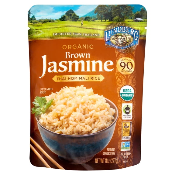 Lundberg Rice Brown Thai Hom Mali, 8 oz, 6 pack