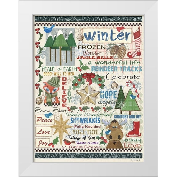 Phillips, Anita 12x14 White Modern Wood Framed Museum Art Print Titled - Winter Sampler
