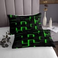 thumbnail image 3 of Erosebridal Neon Geometry Coverlet Set King,Stereoscopic Gradient Plaid Bedding Set,Kids Room Decorative,Ultra Soft,3 Pieces, 3 of 5