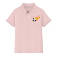 thumbnail image 4 of Ruyang Athletic T Shirts for Boys Girls Cute Soccer Print Solid Baggy Polo Shirts Summer Kids Breathable Sports Short Sleeve ﻿, 4 of 5