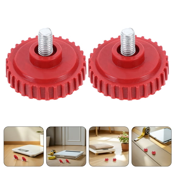KONTONTY 5Pcs Bathroom Scale Foot Pads Red Stable Plastic Replacement Feet