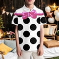 thumbnail image 2 of BOOMNY Toddler Boys Polo Shirts Short Sleeve T Shirts for Boys Polka Dot Graphic Breathable Loose Fit Cozy Childrens Dailywear, 2 of 4