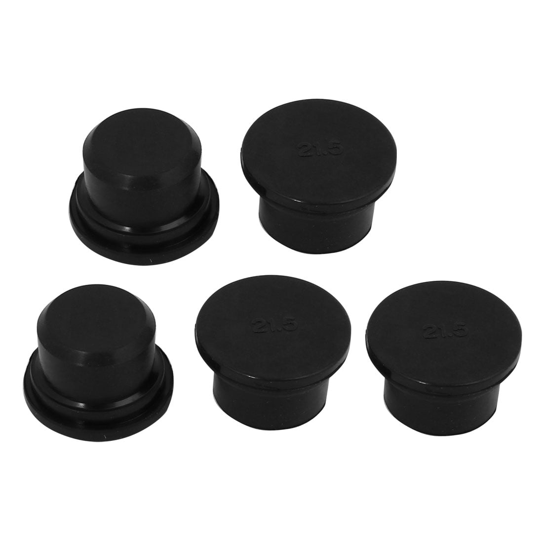 5pcs S215 21.5mm Dia EPDM Rubber Seal Hole Insert Stopper Black for