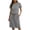 Gray, variant on Women Casual T-shirt Dress Summer Crewneck Elastic Waist Short Sleeve Dresses Loose Shift Dress