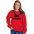 thumbnail image 3 of Video Game Junkie Gamer Nerdy Gaming Sweatshirt for Men or Women Brisco Brands M, 3 of 6