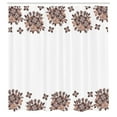 thumbnail image 2 of Ambesonne Floral Shower Curtain, Lilac Flower Spring Print, 69"Wx75"L, Dark Brown, 2 of 4