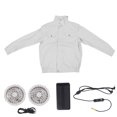 thumbnail image 1 of Chaqueta con ventilador de refrigeración Refrigeración de verano Ropa con aire acondicionado Manga larga con banco de energía de 20000 mah para viajes en interiores y exteriores Camping XL, 1 of 5