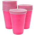 thumbnail image 3 of SHISUYAN Plastic Disposable Cups for Party and Wedding with Sturdy Bottom Rosy Color 20 Pieces, 3 of 8