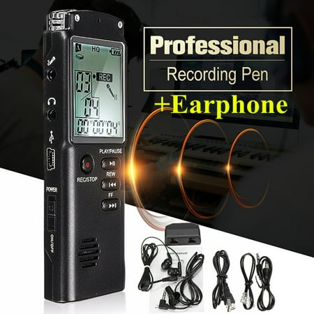 Creative Zen Mp3 Player 8gb 8GB 60HR Voice Activated USB LCD Digital Audio Voice Telephone Recorder Dictaphone MP3 Player U Flash Disk with Microphone Speaker+8GB Flash Memory+Cables +Earphone ()