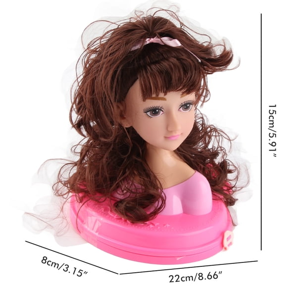 Cabeza de muñeca para peinado, peluquería de lujo, juguetes de muñecas, juego de simulación de peluquería, muñeca de cabeza con accesorios para el Cabeza de muñeca para peinado, peluquería de lujo, juguetes de muñecas, juego de simulación de peluquería, muñeca de cabeza con accesorios para el