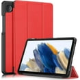 thumbnail image 1 of KOMI Slim case for Galaxy Tab A9（2023 Model: SM-X110/X115/X117） Smart flip Leather case 3-fold Stand Function Hard PC Back Cover for Galaxy Tab A9 8.7 inch Red, 1 of 5