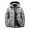 Gray, variant on Brondbend Mens Winter Coats Jacket for Men Hooded Long Sleeved Zipper Pocket Outerwear Solid Color Warm Jacket Loose Fit Anniversary Tops Black