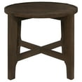 thumbnail image 3 of Pemberly Row Transitional Round Solid Wood End Table in Dark Brown, 3 of 7