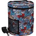 thumbnail image 1 of Bolsa de almacenamiento de lana, bolsas de tejer, bolsas de tejer con estampado funky para almacenamiento de lana y agujas, organizadores de viaje para tejer, soporte para hilo, 1 of 5