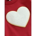thumbnail image 6 of Bagilaanoe Toddler Baby Girl Boy Valentine’s Day Sweatshirt Long Sleeve Heart Print Pullover 6M 12M 18M 24M 3T Kids Loose Tee Tops, 6 of 9