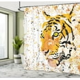 thumbnail image 5 of Ambesonne Animal Shower Curtain, Vector Wildlife Tiger, 69"Wx84"L, Orange, 5 of 5