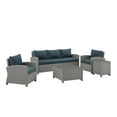 thumbnail image 2 of Crosley Furniture Bradenton 5Pc Outdoor Wicker Sofa Set in Navy & Gray, 2 of 13