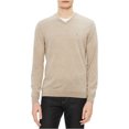 thumbnail image 1 of Calvin Klein Mens Extra Fine Merino Pullover Sweater, Beige, XX-Large, 1 of 1