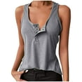 thumbnail image 2 of Giftesty Tank Tops for Women Casual Sleeveless T-shirt with Solid Button Top, 2 of 6