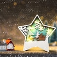 thumbnail image 5 of Fiudx Adornos de Madera, Diseños Artesanales de Papá Noel y Muñeco de Nieve, Figuras de Madera Talladas con Detalles, Escena de Bosque Natural, Decoración para El Hogar y La Oficina, Regalo Único, 1, 5 of 5