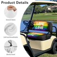 thumbnail image 6 of Aplkyhs Love is Love Print Universal Golf Cart Seat Covers American Pride Month Golf Cart Breathable Material Fit for Most Club Car Golf Cart Front Seat Covers Soft and Comfortable, 6 of 7