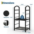 thumbnail image 2 of Large Firewood Rack Indoor, 2 Tier Outdoor Firewood Racks, Heavy Duty Fireplace Firewood Log Rack Holder, Metal Wood Pile Storage Stacker Organizer for Fireplace, 2 of 9