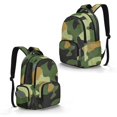 thumbnail image 2 of Whosucclay Green Camouflage Elementary Schoolbag Large Capacity Lightweight Large Capacity School Bag with Multi-Pockets, High School Book Bag for Boys Girls, 2 of 8