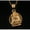 Gold Color, variant on Buddhism Buddha Men Necklace 14K Yellow Gold Pendant Chain for Boyfriend Male Jewelry Creativity Gift
