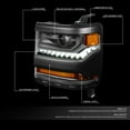 thumbnail image 2 of DNA Motoring For 16-19 Chevy Silverado 1500 LED DRL Black Amber HID Projector Headlight Lamp Pair, 2 of 11
