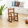 thumbnail image 2 of BplusZ Child's Paint Wood Rocking Chair Porch Rocker Indoor, Brown, 2 of 7