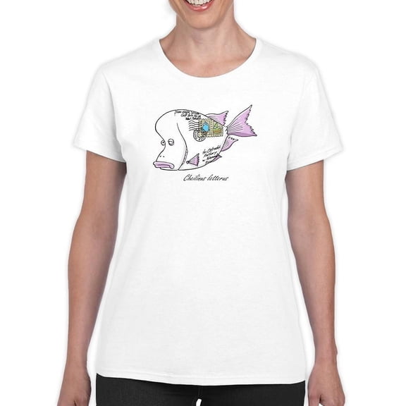 Cheilinus Letterus T-Shirt Women -Engin Selcuk Designs, Female 5X-Large