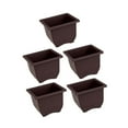 thumbnail image 5 of Vsenkes 5 Pieces Flower Pots Simple Containers for Office Yard Indoor Outdoor Plants Square Deep, 5 of 9
