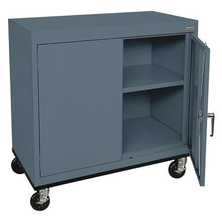sandusky ta11362430-02 mobile storage cabinet,welded,charcoal